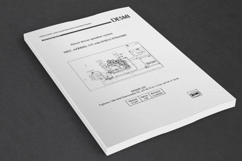 DESMI operation manual for diesel-driven sprinkler system, MEC-AZRBH2-125 model.